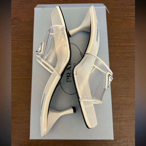 Prada Plexiglas 65mm Mule Sandals - Picture 3 of 6